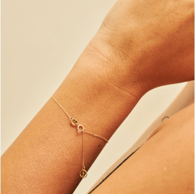 LYON REAL GOLD EXTRA THIN CHAIN BRACELET