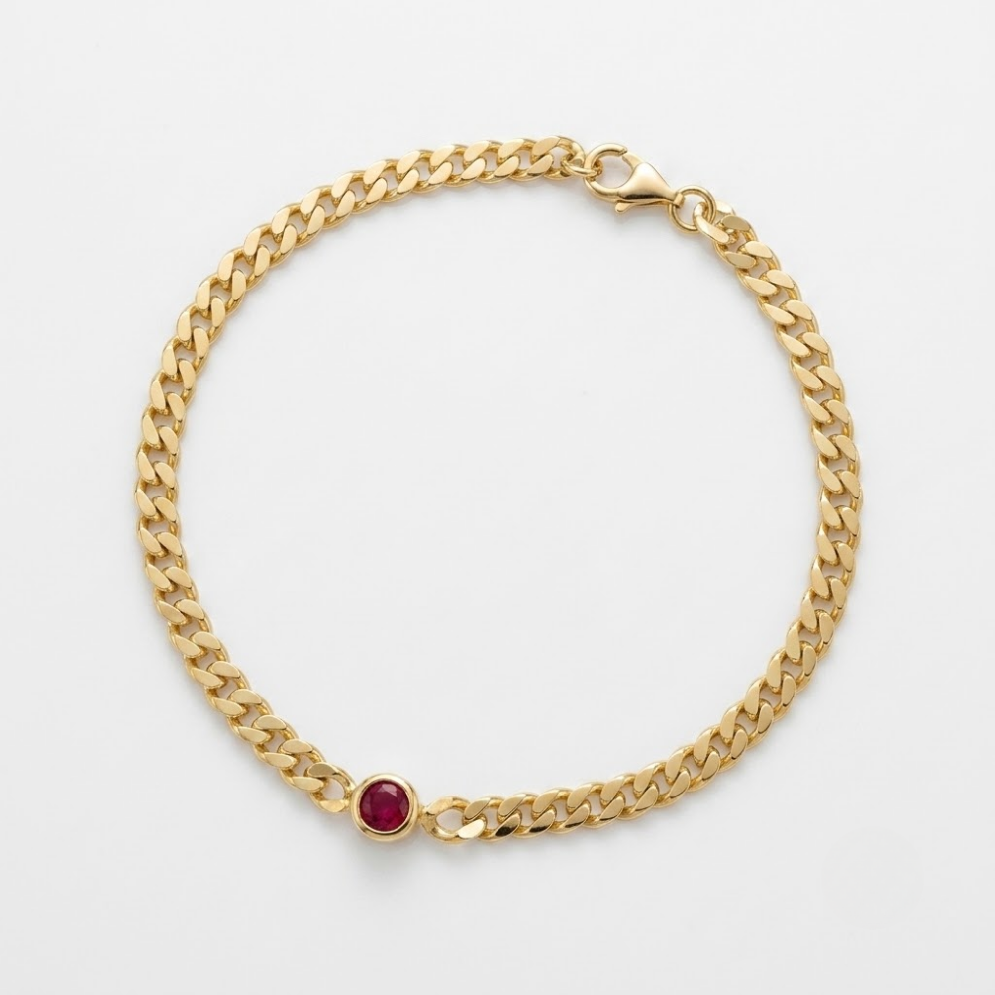 KARUR RED CZ GOLD VERMEIL