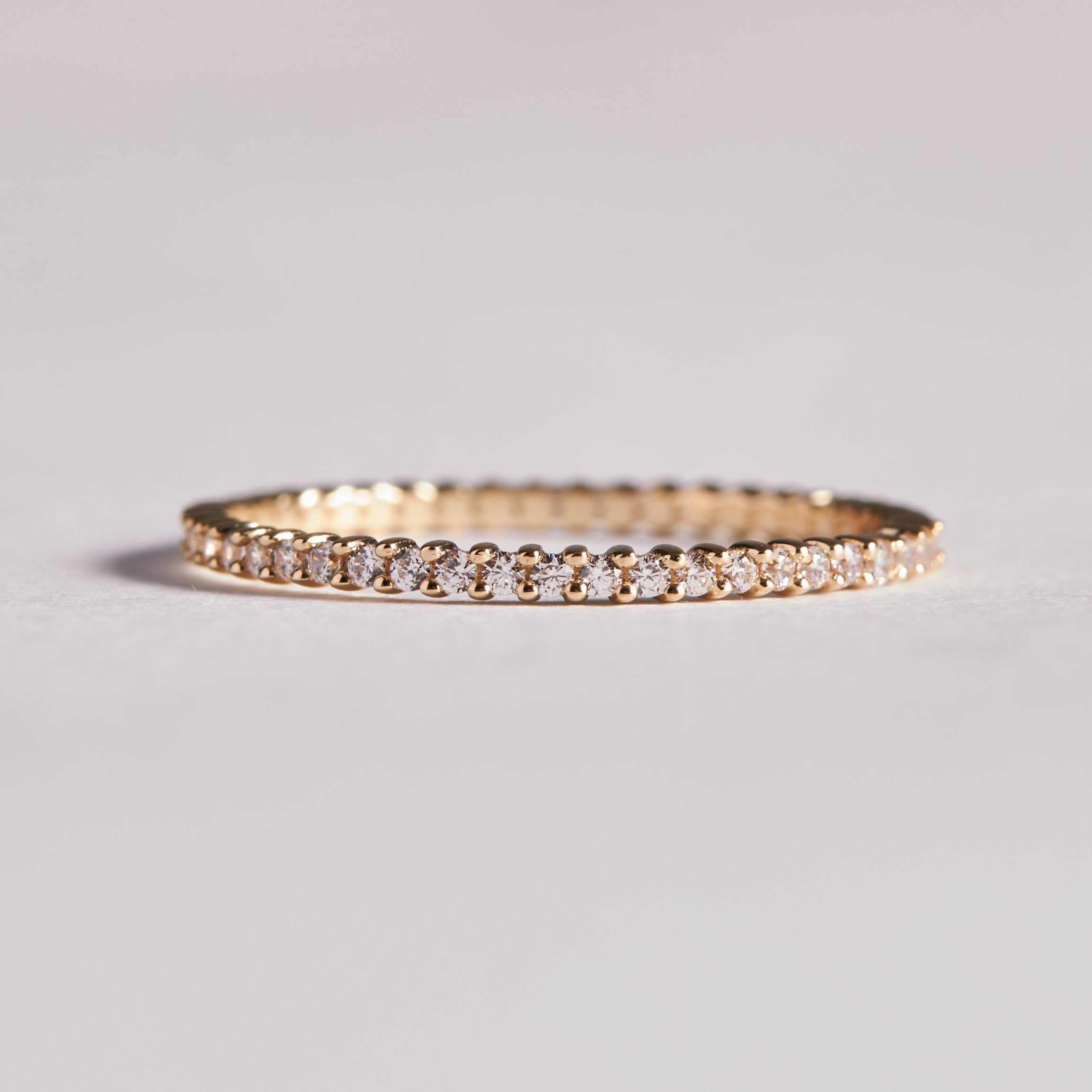 NICE REAL GOLD CZ DIAMOND RING