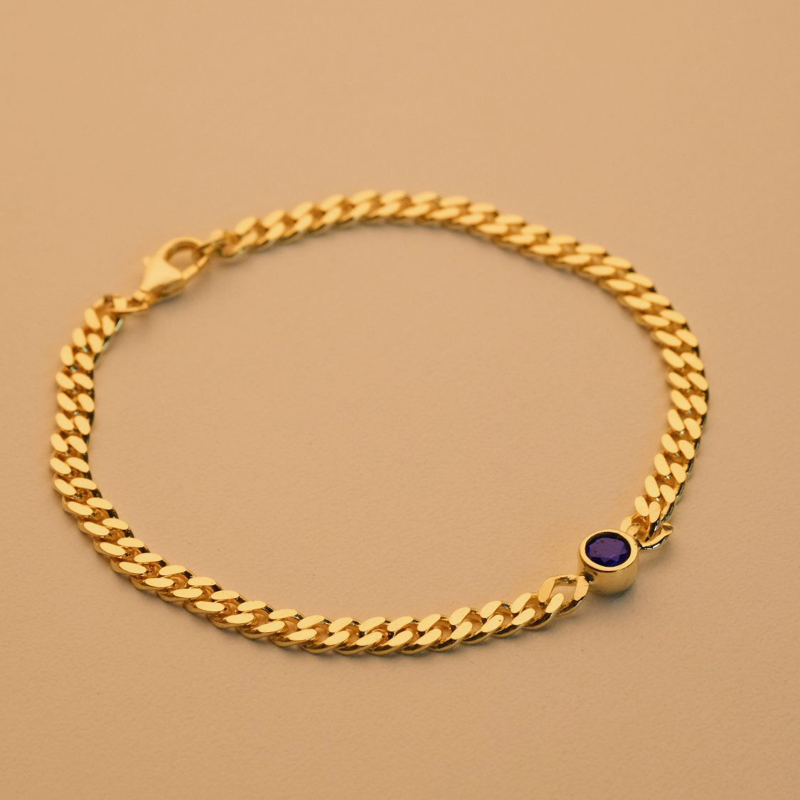 KARUR BLUE CZ GOLD VERMEIL