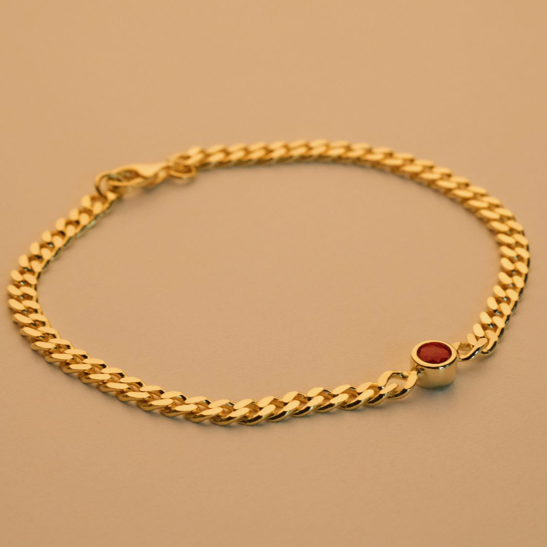 KARUR RED CZ GOLD VERMEIL