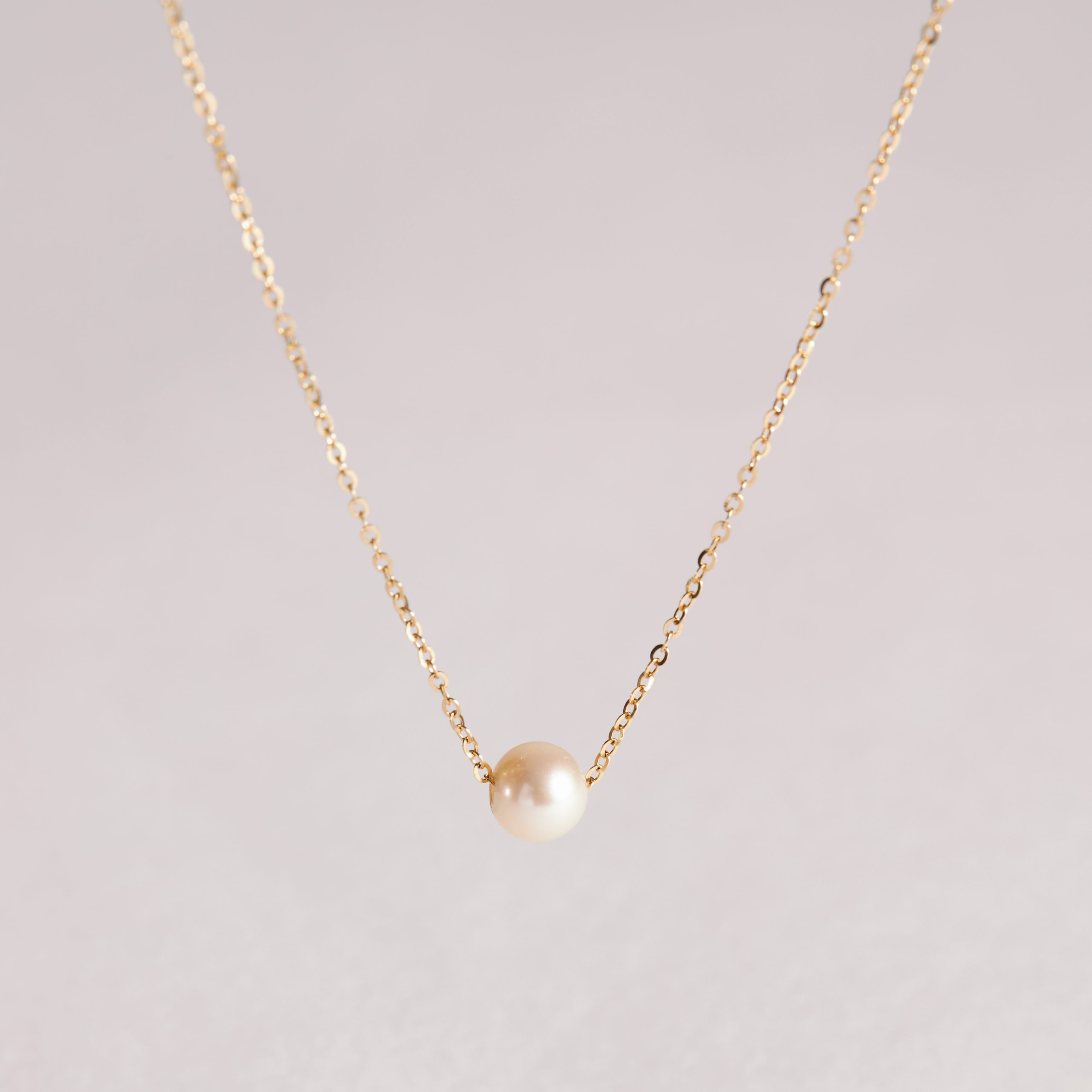 POLYNESIA PEARL PENDANT REAL GOLD NECKLACE