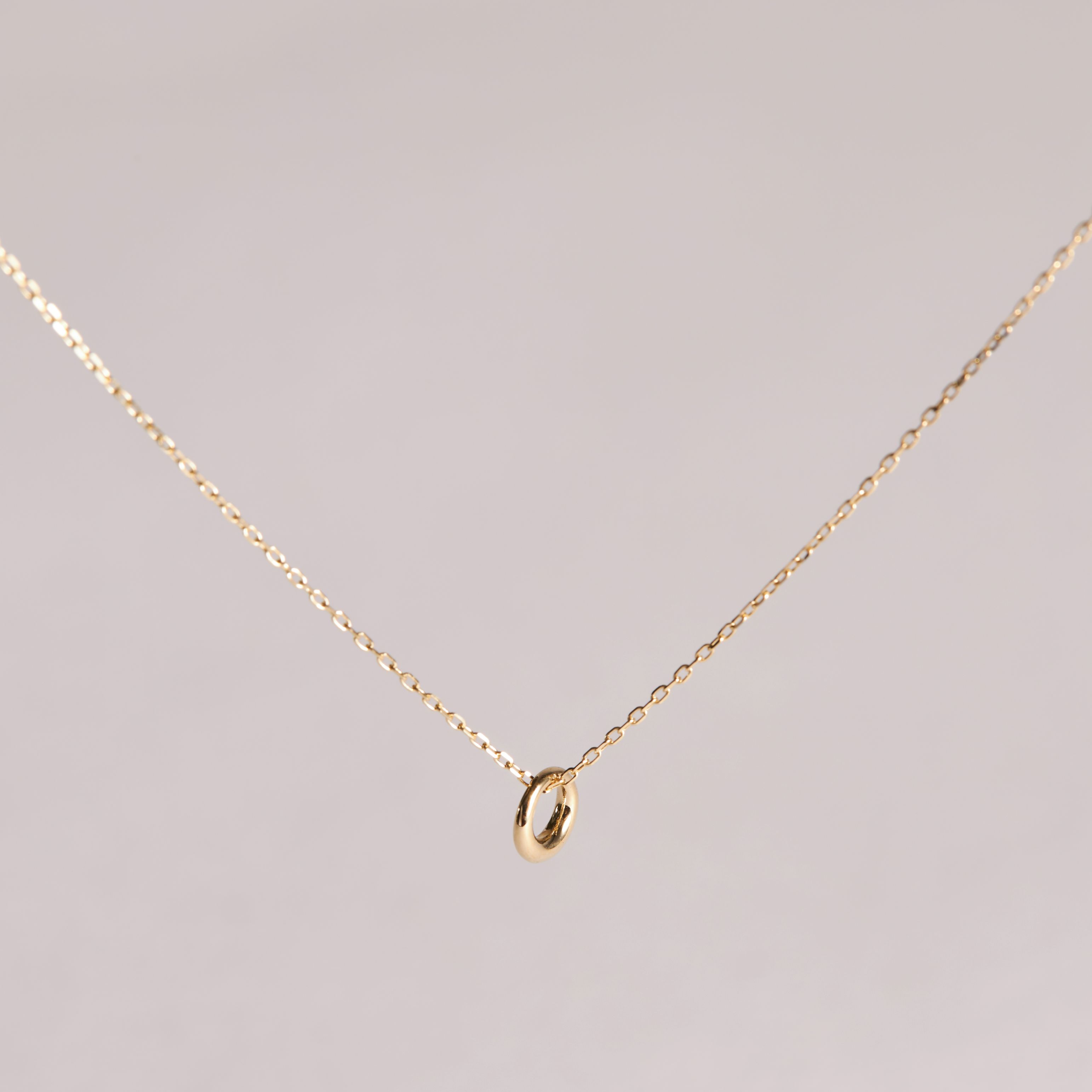 ISTANBUL MOON PENDANT REAL GOLD NECKLACE