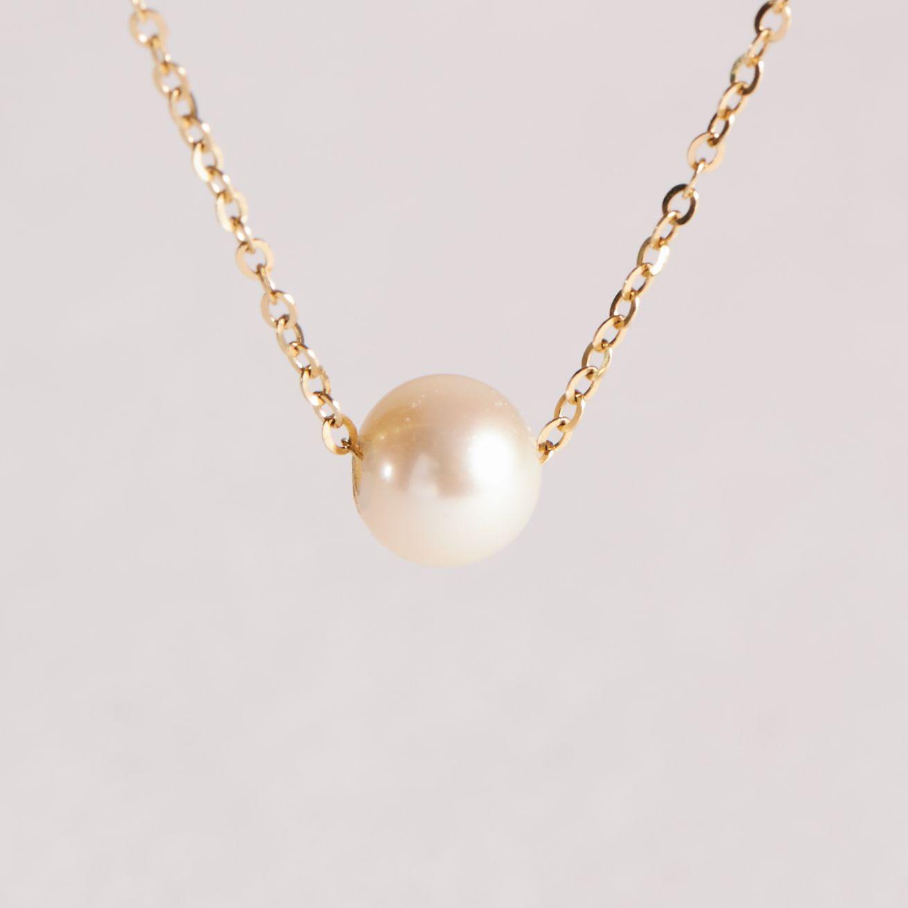 POLYNESIA PEARL PENDANT REAL GOLD NECKLACE