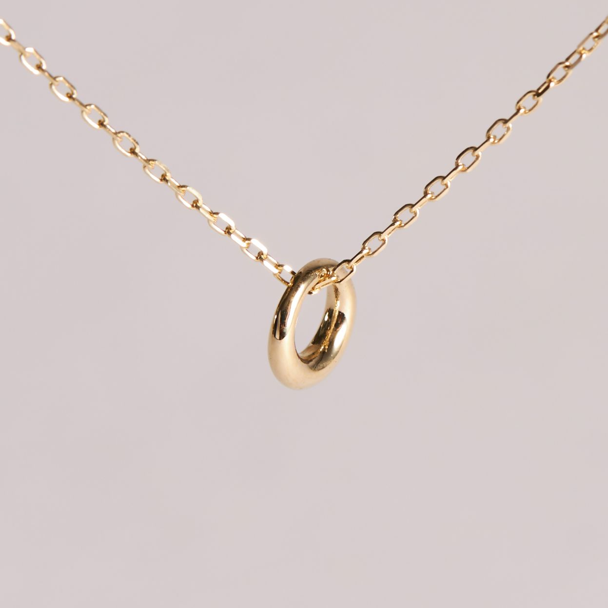 ISTANBUL MOON PENDANT REAL GOLD NECKLACE